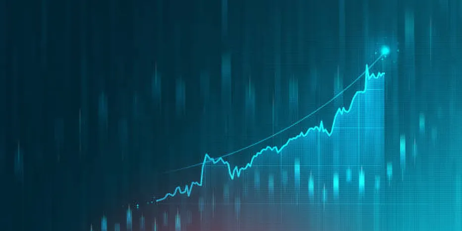 financial growth chart aesthetic